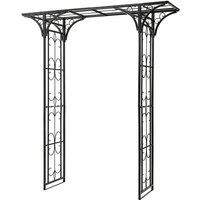 VegTrug Osaka Garden Arch - W180.5 x D50 x H236.5 CM in Black