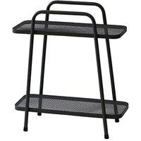 VegTrug Modern Plant Stand 2 Shelf - W60 x D26 x H66 CM in Black