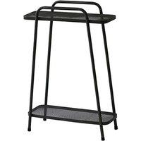 VegTrug Modern Plant Stand 2 Shelf Tall in Black
