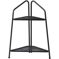 VegTrug Modern Corner Plant Stand 2 Shelf in Black