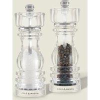 Cole & Mason London Acrylic Salt & Pepper Mill Set 180mm - Clear