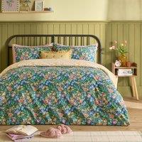 Furn Emerie Floral Reversible Duvet Cover Set in Navy | Size: King