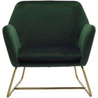 Lemon Pavilion Furniture Charles Armchair - Velvet - L66 x W75.5 x H76.5 cm - Racing Green | Size: 1 Pack