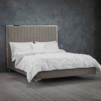 Lemon Pavilion Furniture Berkeley Double Bed - Velvet - L207 x W153 x H142.5 cm - Grey