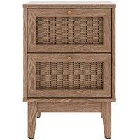 Lemon Pavilion Furniture Bordeaux Bedside Cabinet - MDF - L35.5 x W40 x H58.7 cm - Oak in Brown | Size: 1 Pack