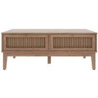 Lemon Pavilion Furniture Bordeaux Coffee Table - MDF - L50 x W110.2 x H43.2 cm - Oak in Brown | Size: 1 Pack