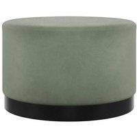 Lemon Pavilion Furniture Lara Large Pouffe - L60.5 x W60.5 x H35.5 cm - Sage/Black Matte in Grey | Size: 1 Pack