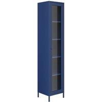 Lemon Pavilion Furniture Frank Storage Cabinet - Steel/Glass - Classic Blue - Flat Packed
