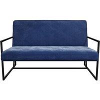 Lemon Pavilion Furniture Chance Sofa - Velvet/Metal - Oxford Blue - Partially Assembled