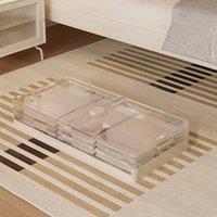 Voltico Foldable Underbed Storage Box with Lid & Wheels - 40L in Clear