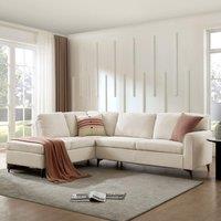 Home Detail Alyssum Left-Hand Corner Sofa in Beige | Size: 4 Person