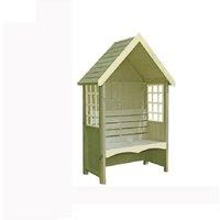 Shires Mimosa Arbour Garden Arch Seat Approx 4 x 2 Feet in Light Green