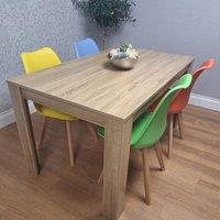 KOSY KOALA Dining Table With 4 Mix Chairs, Dining Room Table Set of 4
