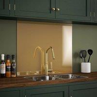 Splashback Brass Glass Stylish Indoor Self Adhesive Kitchen s 900x750mm in Gold
