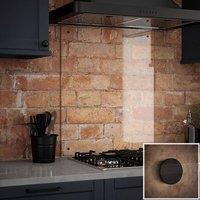 Splashback Crystal Clear Matt Black Cap Glass Kitchen s 600mm x 750mm