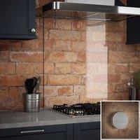 Splashback Crystal Clear Toughened Brushed Cap Glass Kitchen s 60x75cm | Size: 60x75 cm