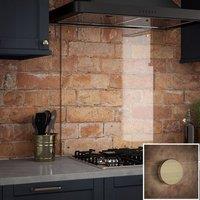 Splashback Crystal Clear Indoor Brass Cap Glass Kitchen 600mm x 750mm
