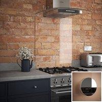 Splashback Crystal Clear Chrome Cap Glass Kitchen s 600 x 700 x 6mm
