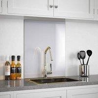 Splashback Platinum Glass Indoor Self Adhesive Kitchen s 600mm x 750mm in Grey