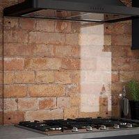 Splashback Crystal Clear Matt Black Cap Glass Kitchen s 900mm x 750mm