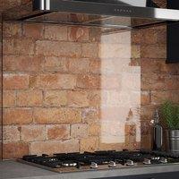 Splashback Crystal Clear Brushed Cap Indoor Glass Kitchen s 900mmx750mm