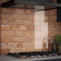 Splashback Crystal Clear Indoor Brass Cap Glass Kitchen s 900mm x 750mm