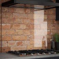 Splashback Crystal Clear Gunmetal Cap Glass Kitchen s 900mm x 750mm