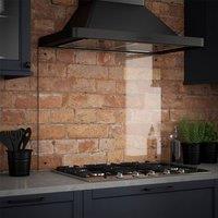 Splashback Crystal Clear Black Cap Indoor Glass Kitchen s 900x700x6mm