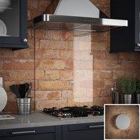 Splashback Crystal Clear Indoor Brushed Cap Glass s 600 x 700 x 6mm