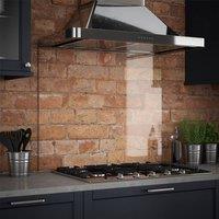 Splashback Crystal Clear Indoor Brushed Cap Glass s 900 x 700 x 6mm