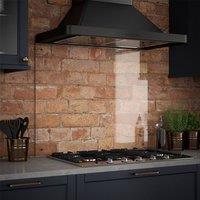Splashback Crystal Clear Copper Cap Glass Kitchen s 900 x 700 x 6mm