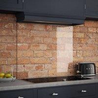Splashback Crystal Clear Satin Chrome Cap Glass Kitchen s 900x700x6mm