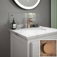 Splashback Crystal Clear Copper Cap Glass Bathroom s 250mm x 500mm x4mm