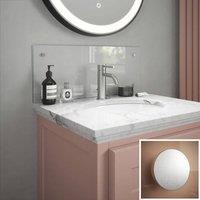 Splashback Crystal Clear Satin Chrome Cap Bathroom s 250mm x 500mm x4mm