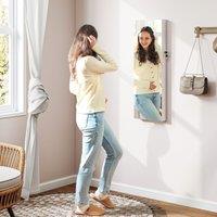 HOMCOM Door Hanging or Wall Mounted Jewellery Cabinet w/ Mirror in White