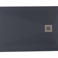 Bathroom Kingdom Oliver Dark Grey Rectangular Shower Tray 1200x900mm