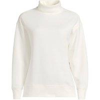 Lands' End Women's Plus Serious Sweats Roll Neck Sweatshirt in Ivory | Size: 28-30