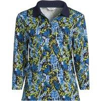 Lands' End Women's Three-Quarter Sleeve Polo Shirt | Size: 16-18