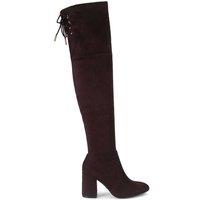 Carvela Women's 'Vito Otk' Fabric Boots in Dark Brown | Size: 8