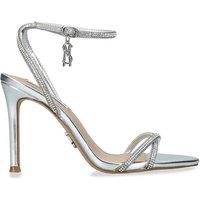 STEVE MADDEN Women's 'Juniper' Leather Heels in Silver | Size: 3