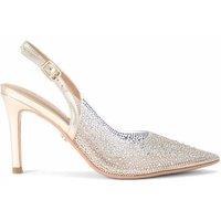 Carvela Women's 'Positano Vinyl Sling Back' Heels in Gold | Size: 7