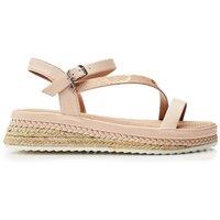 Moda In Pelle Women's 'Nanali' Porvair Flatforms in Nude | Size: 7