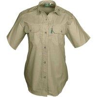 TAG Safari Women's Trail Shirt for Women - S/Sleeve in Khaki | Size: Large