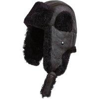 TruClothing Men's RAF Aviator B-55 Trapper Hat Winter Leather Navigator in Brown | Size: Large