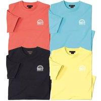 Atlas for Men Men's Cotton T-Shirt (Pack of 4) in Duck Egg Blue | Size: 5XL