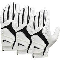 Nike Men's Dura Feel X Golf Gloves (Pack of 3) in White | Size: XL