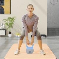SPORTNOW Light Blue & Grey) Kettlebell with Non-Slip Handle | Size: 12kg