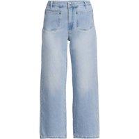 Lands' End Women's Cropped Wide Leg Jeans in Light Blue | Size: 20