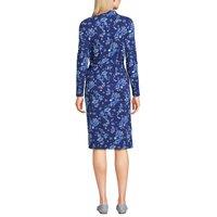 Lands' End Women's Petite Cotton Modal Wrap Dress in Navy | Size: 14-16