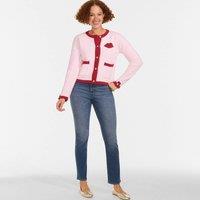 Lands' End Women's Petite Lulu Guinness Sweater Jacket in Pale Pink | Size: 8